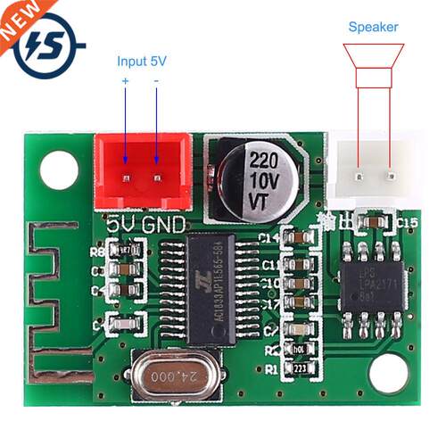 5V Bluetooth Amplifier Module 5W Mono Class D Wireless Lossl