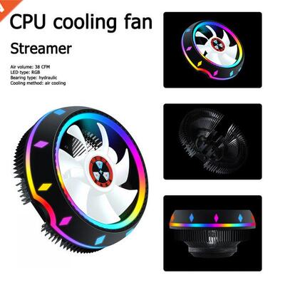 CPU Cooler Fan 4pin PWM RGB LED Cooling Silent Heatsink Fan