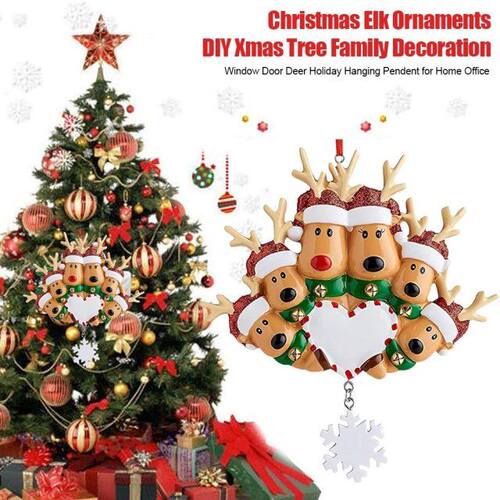 Christmas Elk Ornaments DIY Xmas Tree Family Decoration Wind