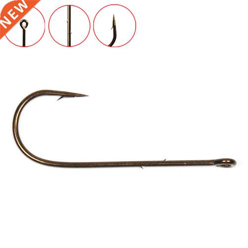 [100PCS] Bronze Color Aberdeen Worm Hook with 2 Shank Spikes