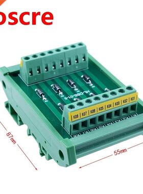 DIN Rail Mount 1 Amp 1000V 8 Individual Diode Module, 1N4007
