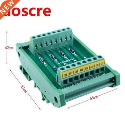 DIN Rail Mount 1 Amp 1000V 8 Individual Diode Module, 1N4007