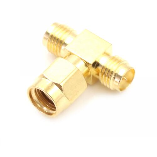 Female 3 Way Adapter RF Coaxial Coax Adapter RP-SMA To RP-SM