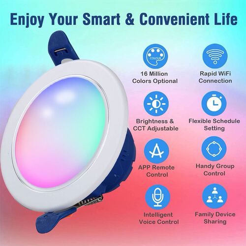 Smart LED RGB Downlight with Remote Control Wifi APP Control