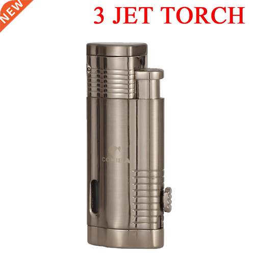 COHIBA Metal Pocket Cigar Lighter Windproof Luxury 4 Jet Li