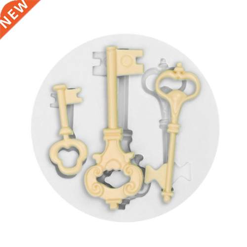 449C Variety of Retro Key Fondant Silicone Molds, Chocolate