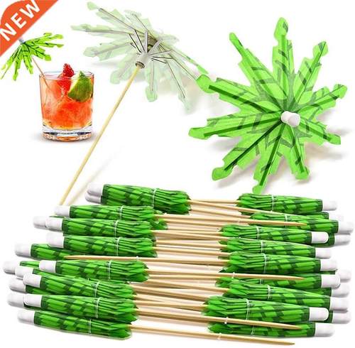10pcs Tropi Coconut Palm Tree Paper Umbrella Cocktail Fru