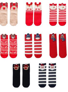 Xmas Socks Women Cotton Holiday Themed Festival Decor Breath
