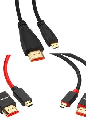 Micro HDMI to HDMI Adapter Support 4K 3D with Golden Plated