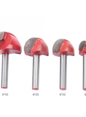 4pcs 6*16-6*32 Round Bottom Woodworking  Milling Cutter Slot