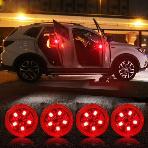 *4pcs CarAuto 5-LED Door Open Warning Lamp Strobe Flash Anti