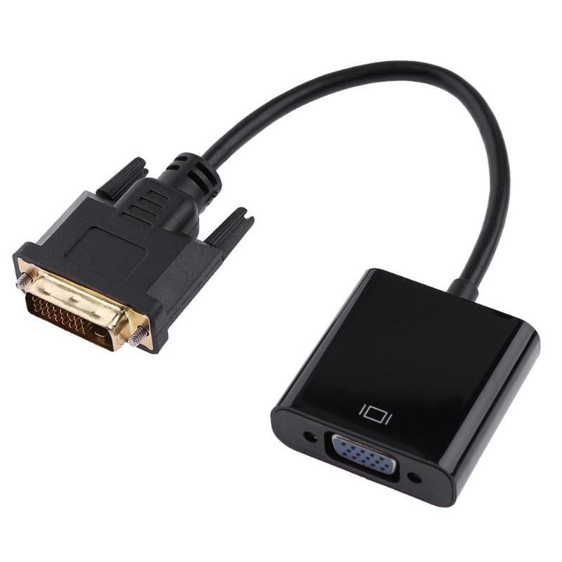 1080P DVI-D 24+1Pin Male to VGA 15Pin Female Active Cable Ad