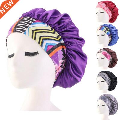 Double Layers Silk Sleep Hair Cap Hair Wrap One Size Fits Mo