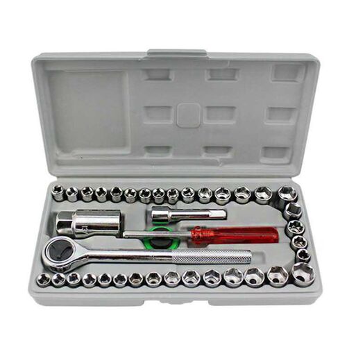 40pcs Ratchet Hand Tool Kit Precision Socket Car Wrench Set