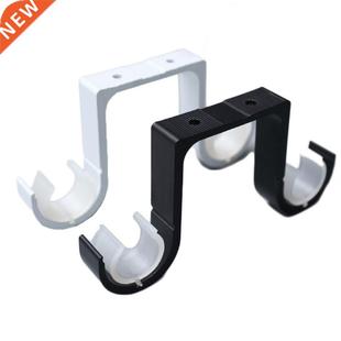 2pcs Double Curtain Rod Brackets Window Hardware Hook Holder