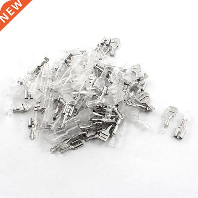 75Pcs 6.mm Female Spade Crimp Terminal Connector Insulating