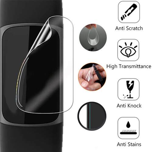 3/5/10PC Hydrogel Film For Fitbit Charge 5 Screen Protector