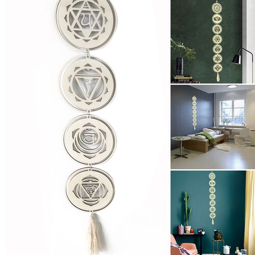 Wooden Chakra Hanging Ornament Lightweight Simple Wall Art D