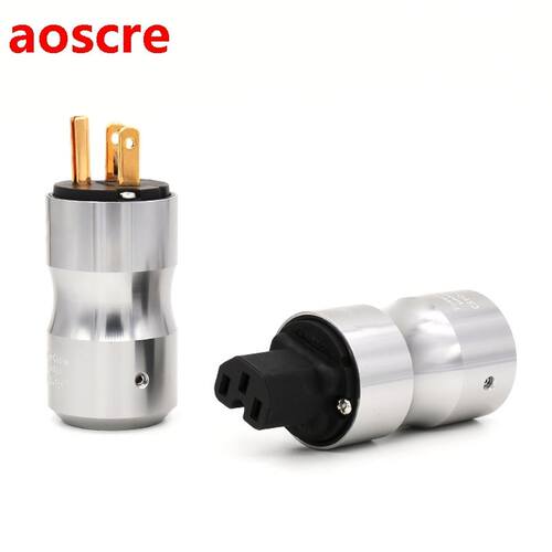 Gold Plated US Power Plug Connector US Mains Power Cord Plug