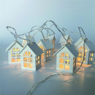 LED Wood House Ins Decorated Nordic Christmas Small House Us