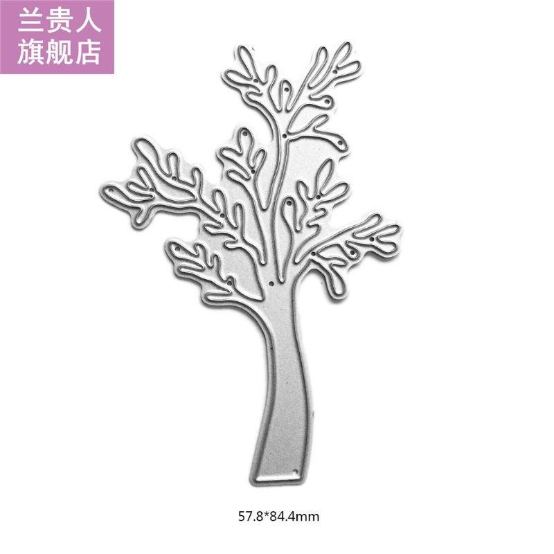 sprouting tree metal cutting dies stencil  scrapbooking a