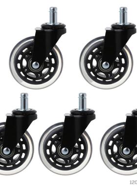 5Pcs/Set Office Chair Caster Wheels 3 Inch Swivel Rubber Cas