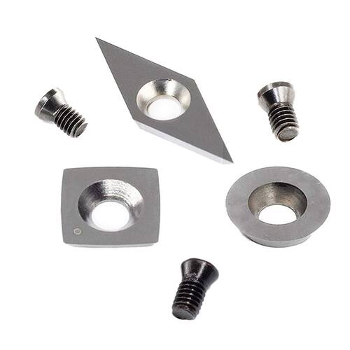 3Pcs Tungsten Carbide Cutters Inserts Set For Wood Lathe Tur