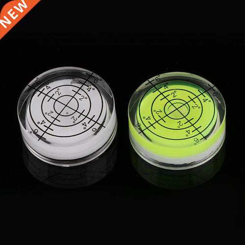 2pcs 32*12mm Round Bubble Level White Green Bullseye Level M