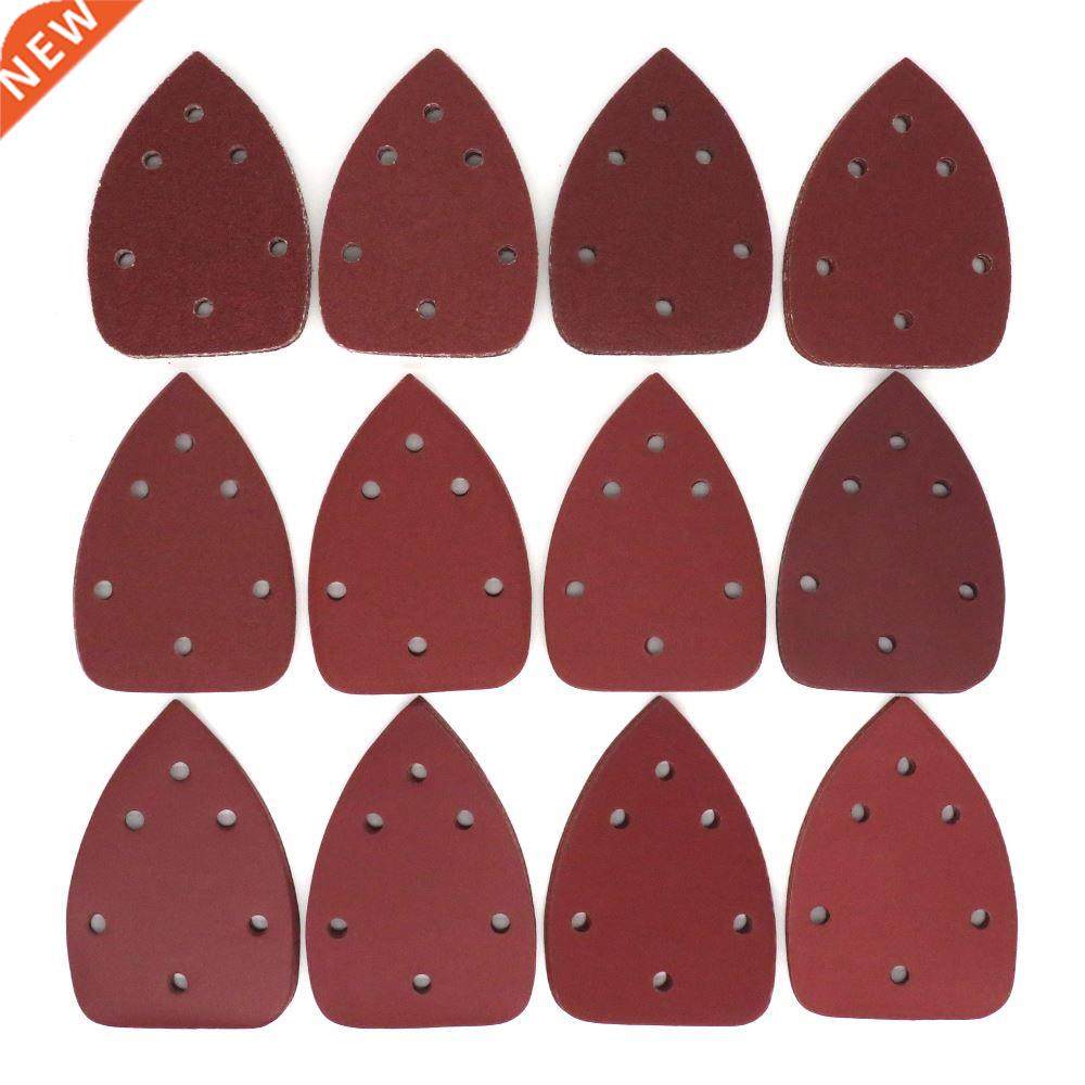 24pcs self-adhesive sandpaper triangle 6 holes delta sanderh