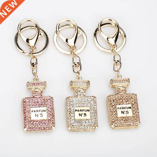 HEYu Jewelry Rhinestone Crystal 3 Colors perfume Bottle Shap