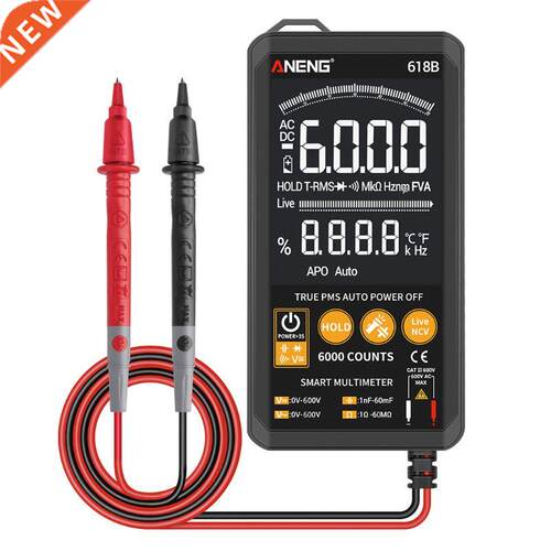 618B Digital Multimeter Touch True RMS DC/AC Professional An