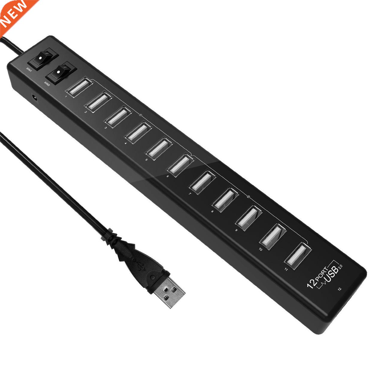 A drag of twelve USB2.0 Hub,12-Port USB hub for Mac, PC,USB