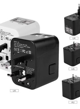 All in One Plug Travel Charger for US UK EU AU with 4 USB 10