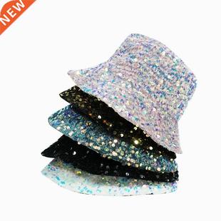 2021 New Man Woman Glitter Sequins Bucket Hat Fisherman Hat
