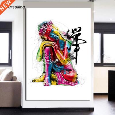 1 pece Canvas Zen Art pantng Colorful Buddha chan medta