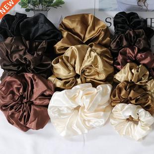 Satin Elastic Silk Ties Scrunchie Solid Color Hai Hair Pcs