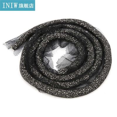 Rhinestone Rope Semicircle Double Pointed Mine Gray Black Co