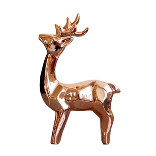 Ceramic Moose Figurine Statue Sculpture Home Table Decoratio