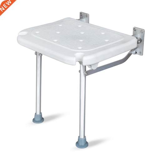 Folding Shower Bench Wall Mounted Flip-up Bath Seat Screw-in