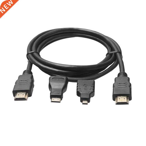 3 In 1 HDMI Mini/Micro HDMI Adapter Cable For PC TV Blue X-R