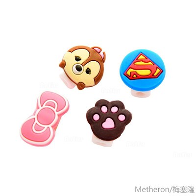 10pcs/lot Cartoon USB Cable Earphone Protector headphones li