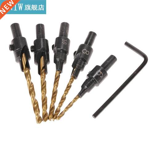 5pcs HSS drill bits set Countersink Drill Cone Bit Set Hex S