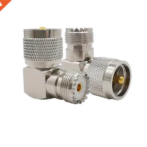 1Pcs UHF SO-239 SO239 Female to PL259 PL-259 Male Rght Angl
