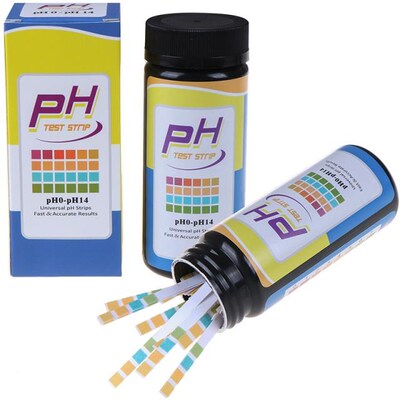 100Pcs 0-14 pH Test Strip Alkaline Acid Indicator Paper Univ