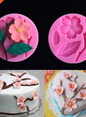 1PC Candy Mould Peach Blossom Shape Fondant Molds Cake Ste