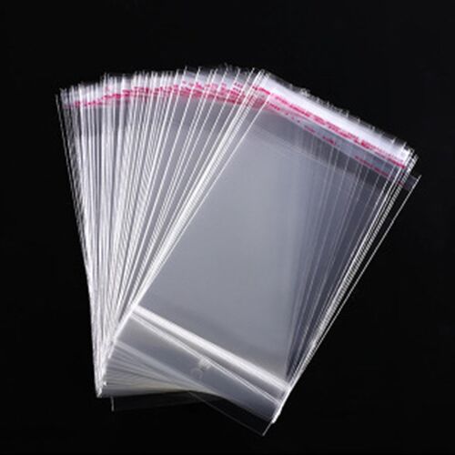 100pcs Clear Plastic Self Adhesive Bag Self Sealing Jewelry
