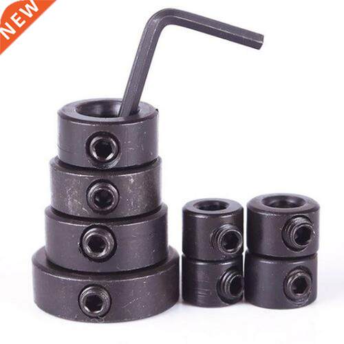 8pcs Drill Depth Stop Collars Ring Dowel Shaft Chuck Wrench