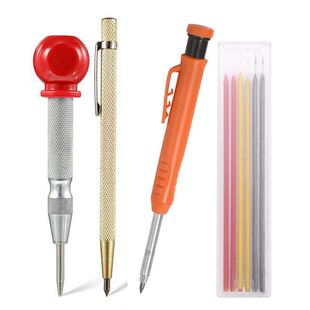 Solid Carpenter Marker Pencil Set Refillable Woodworking Pen