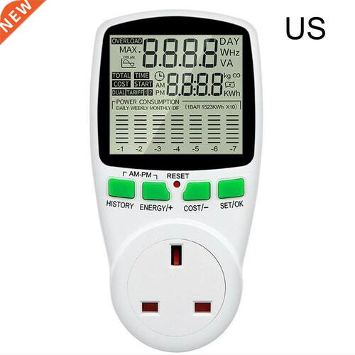 Plug Meter To Measure Current Voltage Power Convert To Elect