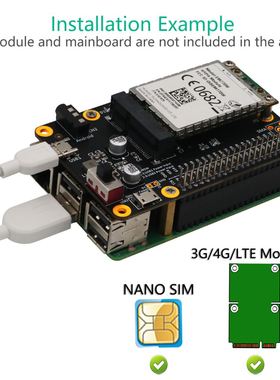 Base HAT Module G/4G/LTE Households Computer Safety Parts f